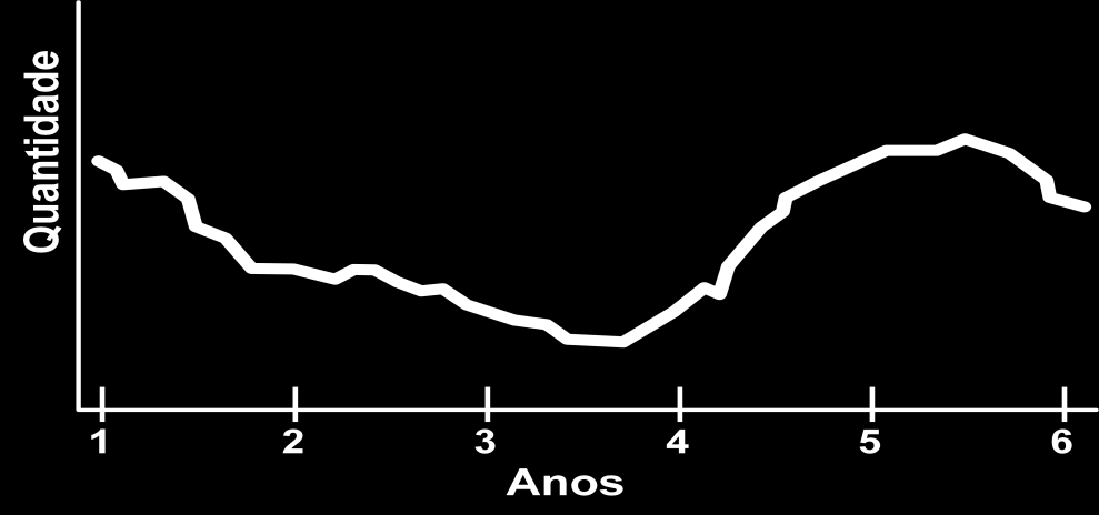 Figura 26c Formato de Séries Temporais Onde: Cíclico: os dados revelam aumentos e diminuições graduais ao longo de períodos extensos.