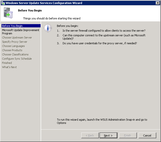 Nota As etapas de configuração do firewall acima se destinam a um firewall corporativo posicionado entre o WSUS e a Internet.