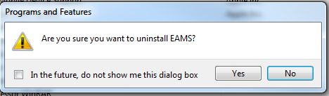 Re-Instalação do EAMS Etapas: Escolher o EAMS entre os demais programas