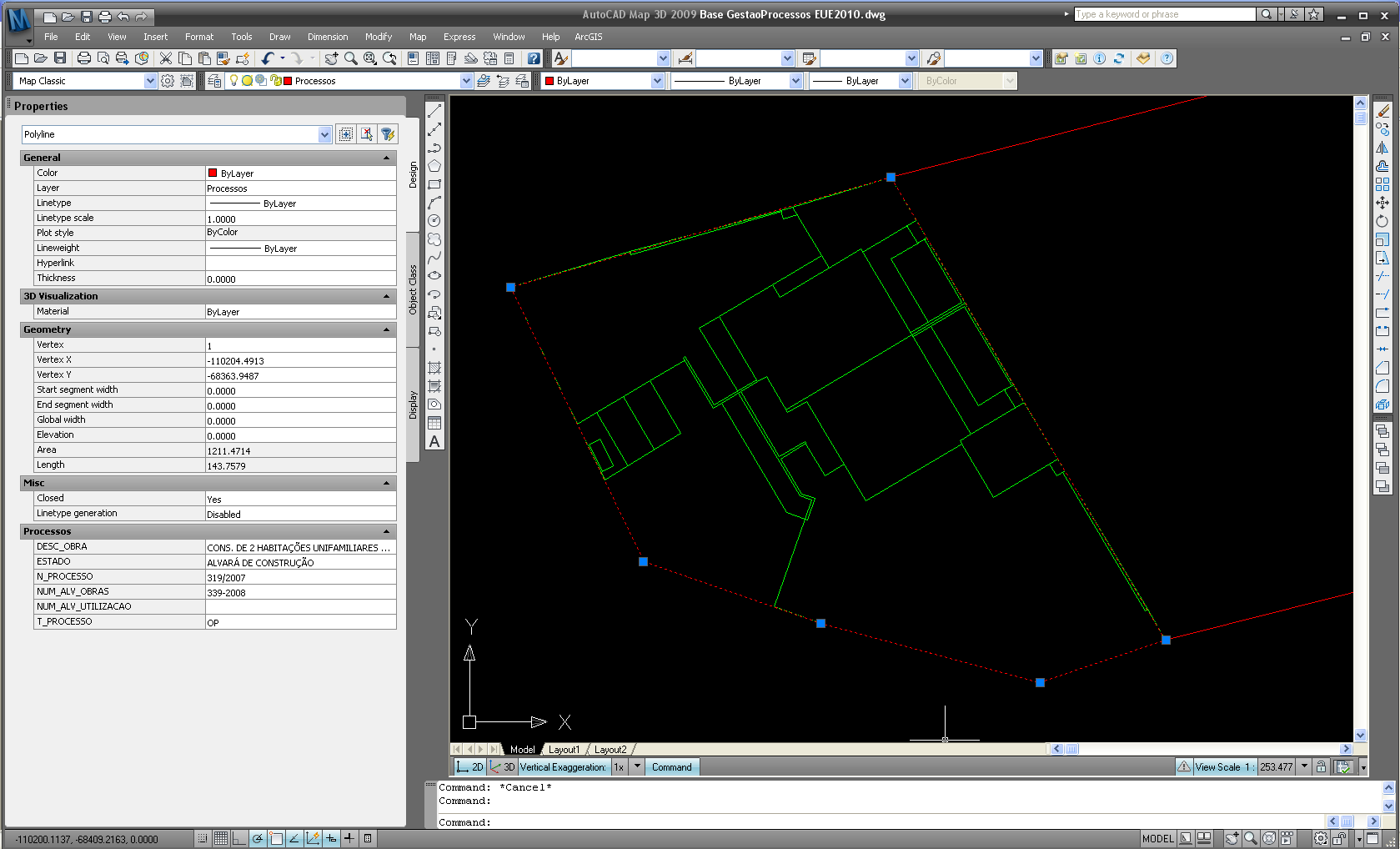 Utilização de ArcGIS for AutoCAD 14 Inserção