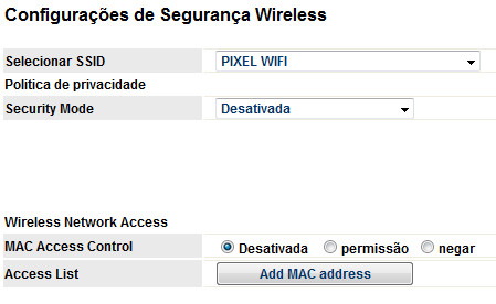 Figura 24 - Tela de sistema de distribuição wireless Wi-Fi Optimum: é desativada por padrão. Mas você pode ativar esta função para escolher os melhores sinais Wi-Fi.