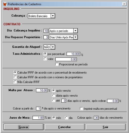 Preferências de Impressão 1.