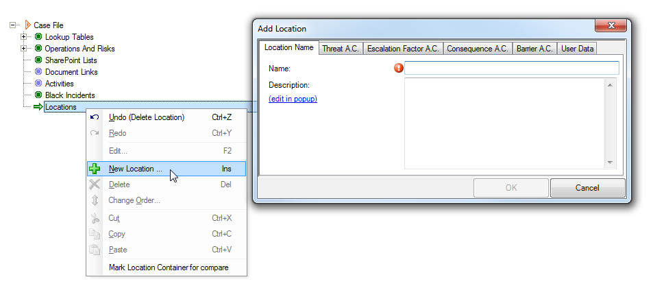 3.4. Passo a passo - Etapa 1: Adicionar um local Cada diagrama do BowTie pertence a um local.