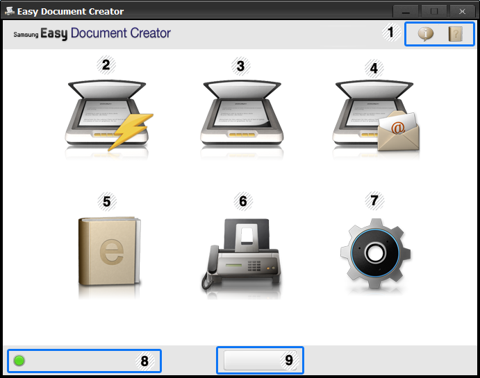 Usando o Samsung Easy Document Creator O Samsung Easy Document Creator é um aplicativo que ajuda os usuários a digitalizar, compilar e salvar documentos em vários formatos, incluindo em.epub.