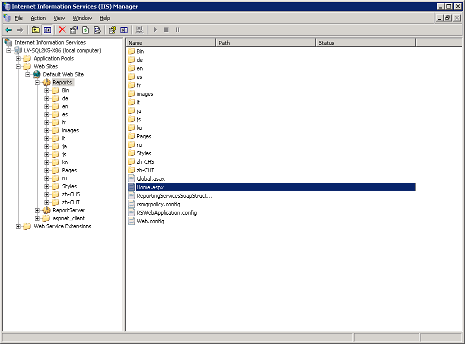 Configuração do SQL Server Reporting Services relatórios devem ser executados corretamente.