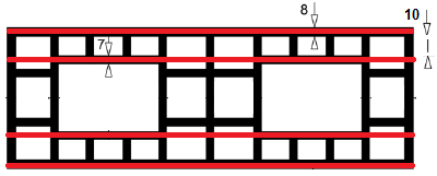 23 Em que é o carregamento e é o menor valor entre a altura da parede e a distancia entre contrafortes.