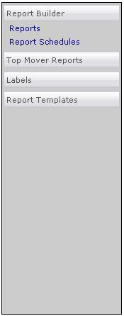 Figura 95. Tipo de Relatório Na área de janela à esquerda, é possíel selecionar o tipo de relatório a configurar. Abaixo de cada tipo de relatório estão as opções a seguir: 1.