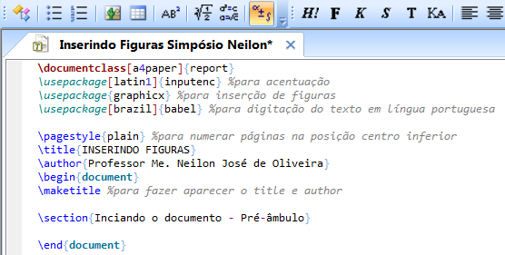 8 Figuras Precisamos do pacote graphicx para inserir imagens. 8.1 O camando includegraphics \usepackage{graphicx} O LATEX traz o pacote graphicx para a inserção de imagens.