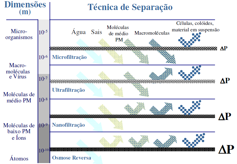 Figura 8 - PSM que utilizam gradiente de pressão como força motriz (Fonte: DEBON, 2009) 3.4.