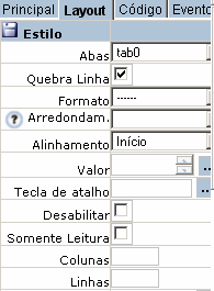 Vamos detalhar em seguida as propriedades e os elementos, lembrando que a maioria das definições também serão válidas para os demais tipos de campos.