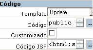 Bloco Nome do bloco a que pertence o elemento. Nome Nome do campo que está sendo editado. Propriedade somente para leitura. Propriedade Nome da ação a qual o botão está associado.