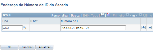 Mantendo Informações de Endereço do Cliente ID do Sacado Acesse a página Endereço do Número de ID do Sacado Página Endereço do Número de ID do Sacado Através do vínculo Número ID Endereço Cliente