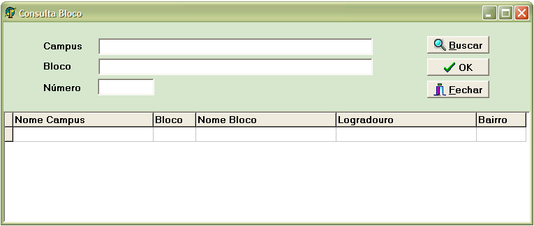 8.3.3 Tela de Cadastro de Bloco Caminho: CADASTRO/Gerenciar