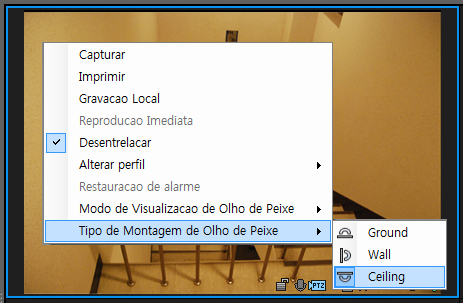 search viewer Selecionar um Modo de Visualização Olho de Peixe Se o seu dispositivo registrado for uma câmera olho de peixe, pode alterar o modo de visualização de olho de peixe.