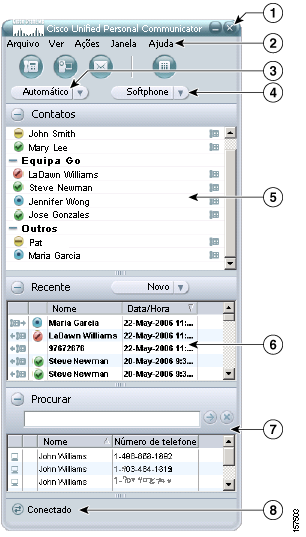 Capítulo 1 Sobre o console do Cisco Unified Personal Communicator Introdução ao Cisco Unified Personal Communicator Visão geral do console A menos