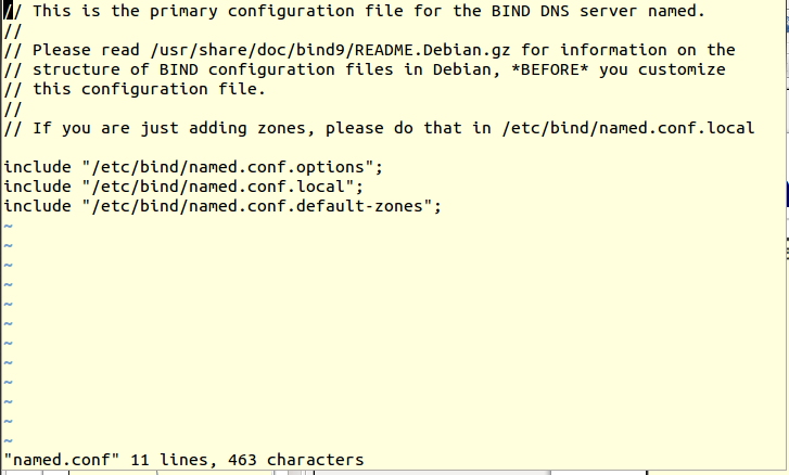 Configurando o DNS Temos aqui todos os arquivos de conf. do Server referenciados Servidor DNS Matriz: Eth0: 192.168.42.3 (interface - DMZ) Vamos efetuar a conf. DNS: 192.168.42.3 (DNS primário DMZ) De nosso domínio no DNS: 192.