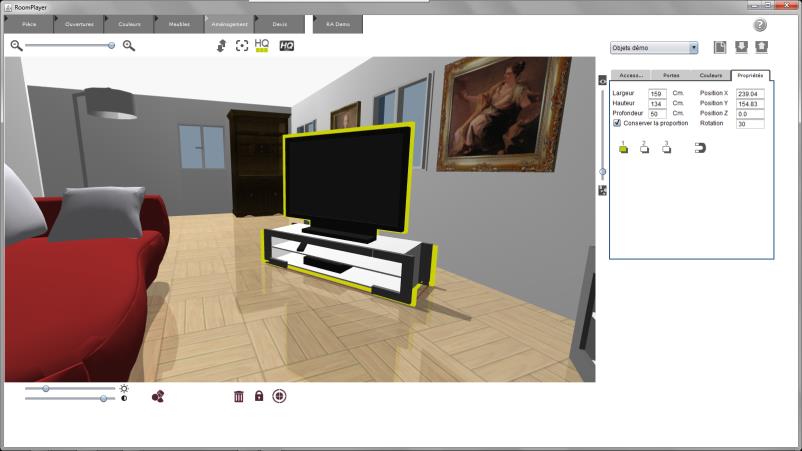 Colocação dos elementos (em 3D) Percorrer o espaço (simplesmente com o rato) Modificação