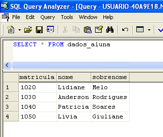 47 DECLARE @hdoc int EXEC sp_xml_preparedocument @hdoc OUTPUT, @strxmltext 35. Figura 34 Finalizando Importação Para mostrar o resultado será executado o comando select. Veja a Figura arquivo SAIDA.