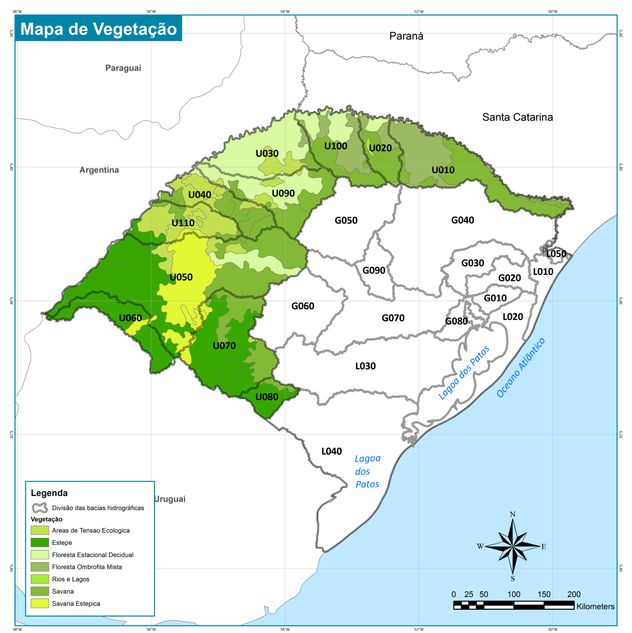 Fonte: Autor Figura 8: Mapa da Vegetação da RHU. A Savana Estépica designa uma vegetação de características tropicais e estépicas.