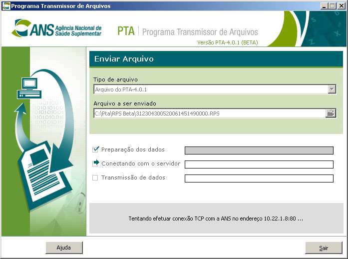 Após a digitação da Senha Clique no botão confirmar, será apresentada a tela abaixo: Após a conclusão da transmissão será fornecido o Protocolo de Transmissão que