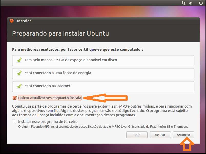 Abaixo seguem as telas de instalação do Ubuntu 10.