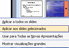 4.2. Design do slide Após a escolha do layout é possível escolher um design para a apresentação.