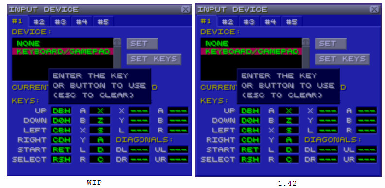 Desde que tenha sido instalado corretamente o driver no Windows, é possível utilizar controles na porta paralela, USB, serial, e até mesmo o teclado de seu computador para jogar ZSNES.