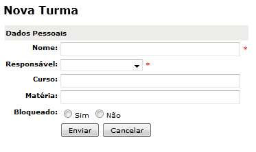 46 4.2. Cadastro de usuários e turmas Na funcionalidade Turmas, o sistema apresenta a tela que pode ser vista na Figura 30.