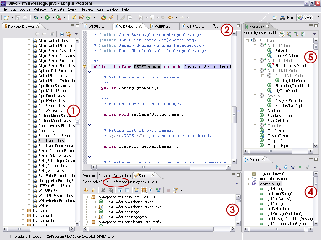 Figura 1: Sobrecarga de informação no Eclipse Apesar desses painéis e editores estarem sobrecarregados, ainda assim eles fornecem informações úteis ao programador sobre elementos relevantes à tarefa.