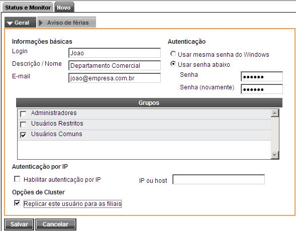 10.4. Configurando o Winco Messenger O Winco Messenger é integrado na base de usuários do Winconnection 6, e pode ser usado para troca de mensagens entre os colaboradores internos ou externos à rede