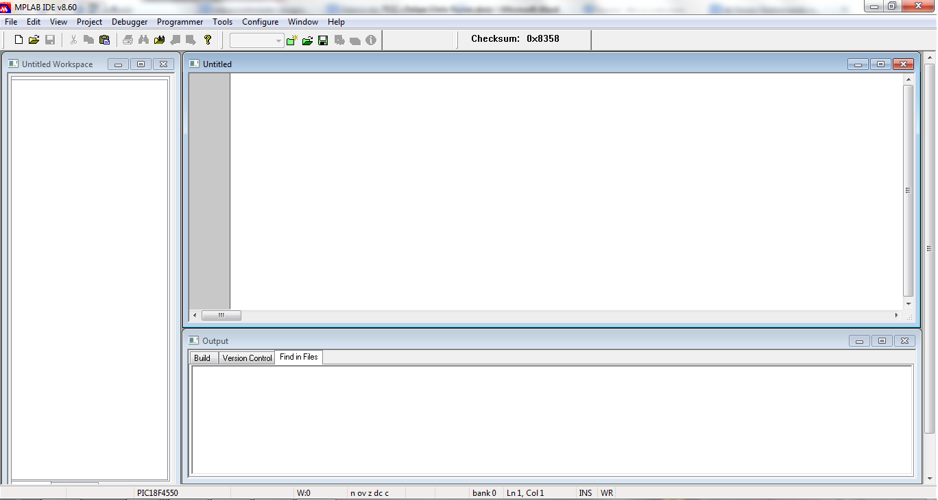 22 FIGURA 2.7 - WorkSpace do software MPLAB IDE da Microchip 2.