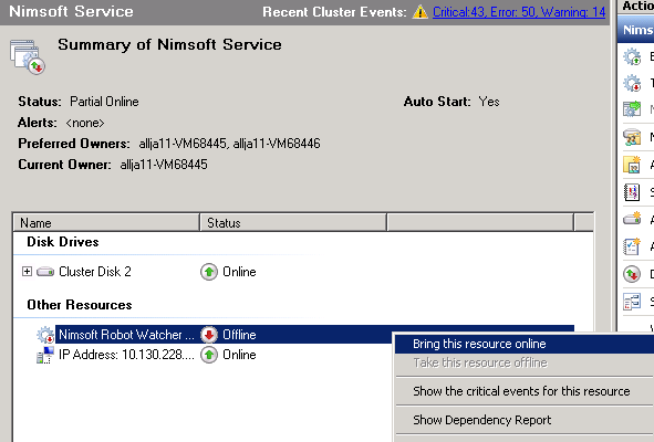 Configurando o serviço do inspetor do robô do Nimsoft Verificar dependências Siga estas etapas para reiniciar o serviço do inspetor do robô e verificar as dependências do serviço: 1.