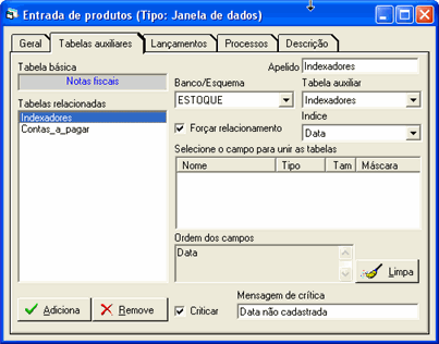 Capítulo 10 - Um exemplo prático 259 clique sobre o botão Grava para salvar as informações. Inseridas essas duas tabelas auxiliares e com a tabela Indexadores selecionada, a tela da figura 10.