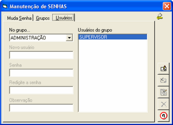 314 GAS 2007 - Manual do Usuário Figura 11.7 selecione o grupo ao qual o novo usuário irá pertencer.