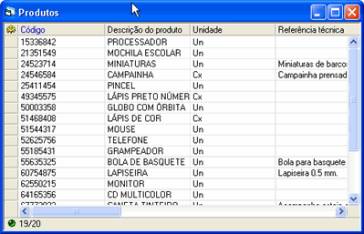 Capítulo 11 - Utilizando a aplicação gerada 317 11.4.9.1 Botão para alternar visualização Temos duas formas de visualizar uma tabela: tela a tela, conforme figura 11.8, ou em grade, como na figura 11.