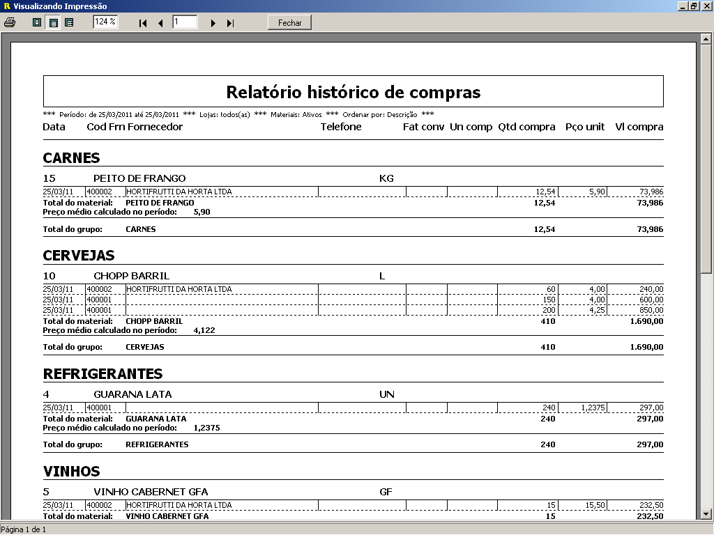 Módulo Relatórios 4. C lique no botão Fechar, para retornar a tela principal do sistema Girassol.