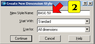 Cotas 1- Configure o estilo de dimensionamento selecionando o comando Dimension Style: 2- Dentro do quadro Dimension Style Manager selecione NEW para criar um novo estilo de dimensionamento, ou