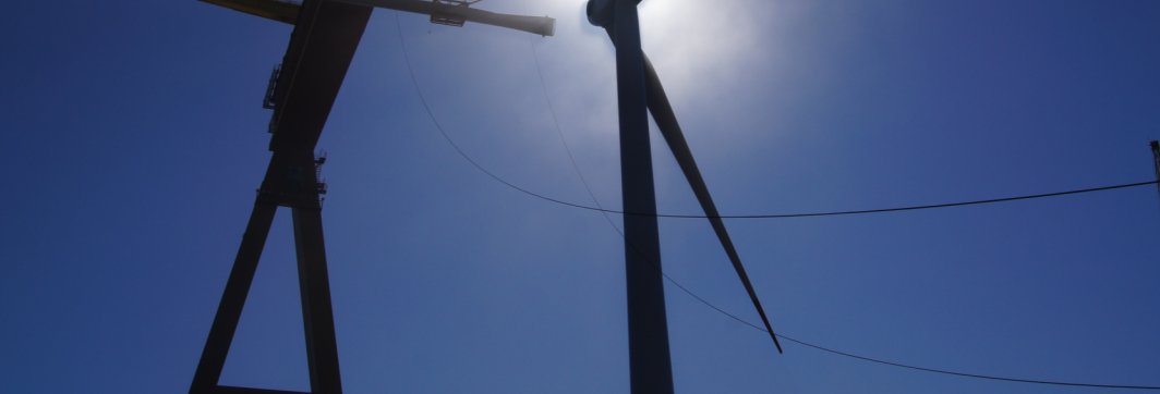 Instalação da turbina na doca seca