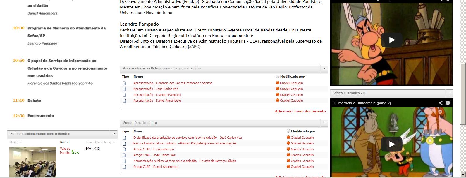 inteiramente concluído, portanto a avaliação e o planejamento da publicação dos materiais