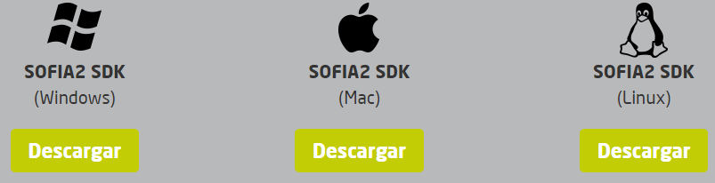 3 SDK E API SOFIA2 3.1 Instalar o SDK de Sofia2 Para transferir o SDK de Sofia2, vá ao menu de Desenvolvimento de Sofia2: http://sofia2.com/desarrollador.