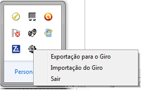 Integração Giro - Frente de Loja 21 Exportação de Cadastros Sis tema Gir o Após realizar as configurações necessárias para realizar a integração entre o sistema C olibri e o sistema Giro, será