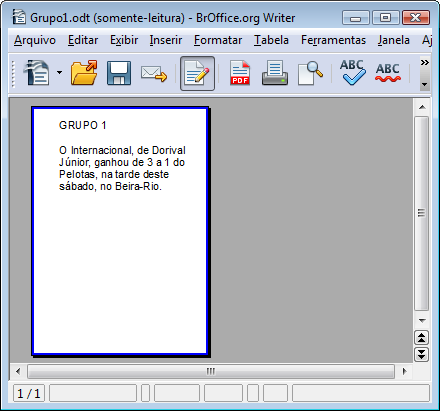 120 www.romulopassos.com.br / www.questoesnasaude.com.,br 79. (PREFEITURA MUNICIPAL DE GRAMADO-RS) A Figura 2 mostra um documento elaborado no BrOffice Writer 3.