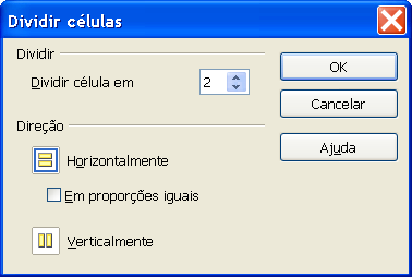 Teste Digitação Dividir Células: Divide as células selecionadas horizontalmente ou verticalmente, deixando os dados preenchidos numa célula e a(s) nova(s) vazia(s): Teste Digitação Mesclar Tabela: