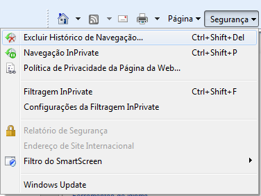 Botão segurança Filtro do SmartScreen O Filtro SmartScreen ajuda a detectar sites de phishing.