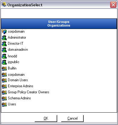 Figura 7-8 Janela Configurações de Permissão do Console de Gerenciamento Observa o: Por padrão, são concedidas permissões totais a todos os grupos no Console de Gerenciamento.