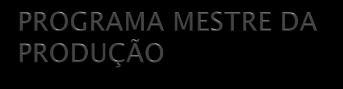 22/3/213 - O programa mestre da produção é uma fonte de referência central sobre o que se espera que o sistema produza e quando.