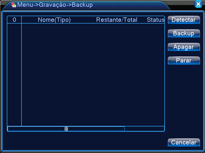 descrição a seguir. Nota: A mídia de armazenamento deve ser instalada antes do backup do arquivo.