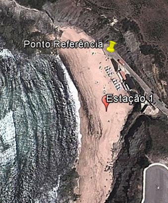 Figura III.21 - Localização dos pontos (Praia de São Bernardino) Tabela III.