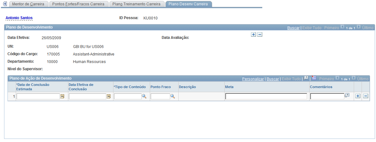 Capítulo 2 Planejando Carreiras Página Plano Desenv Carreira Tipo de Conteúdo Selecione o tipo de conteúdo relacionado ao ponto fraco.