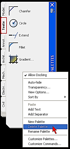 A janela AutoCAD será aberta e perguntará se deseja remover este item. Clique no botão OK para confirmar.